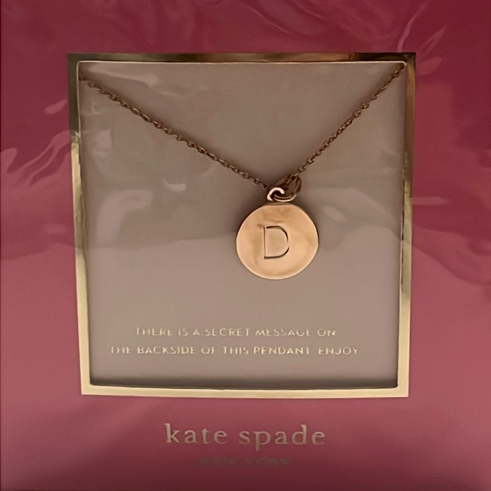 Kate Spade One in a Million Initial Necklace Rose Gold “D”